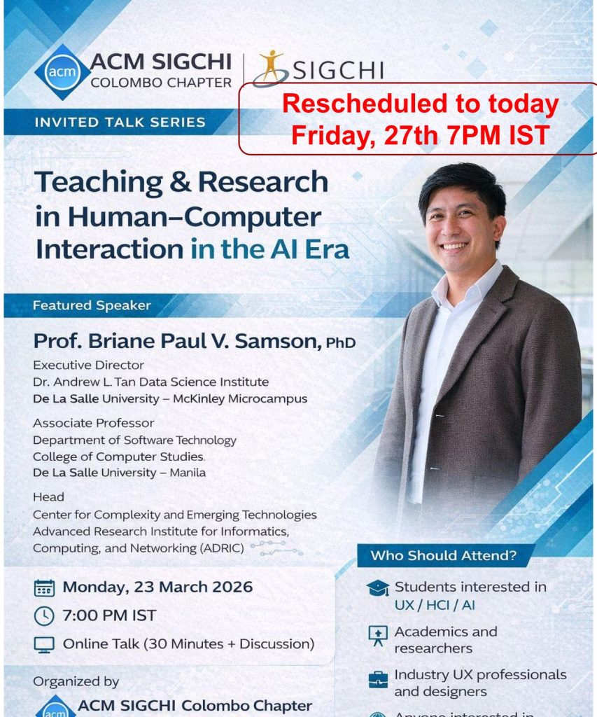 Invited Talk with Prof. Briane Paul V. Samson